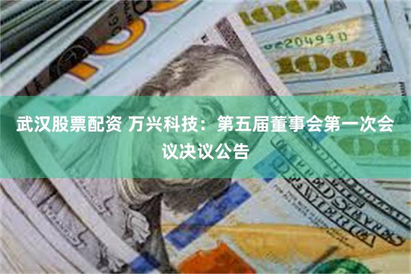 武汉股票配资 万兴科技：第五届董事会第一次会议决议公告
