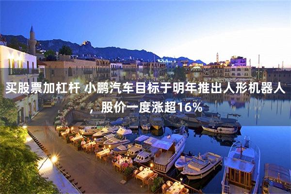 买股票加杠杆 小鹏汽车目标于明年推出人形机器人，股价一度涨超16%